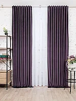 Комплект штор бархат на ленте 58. Фиолетовый