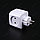 Разветвитель на 2 розетки 220V + 2xUSB 2400mA, 10А, белый, фото 2
