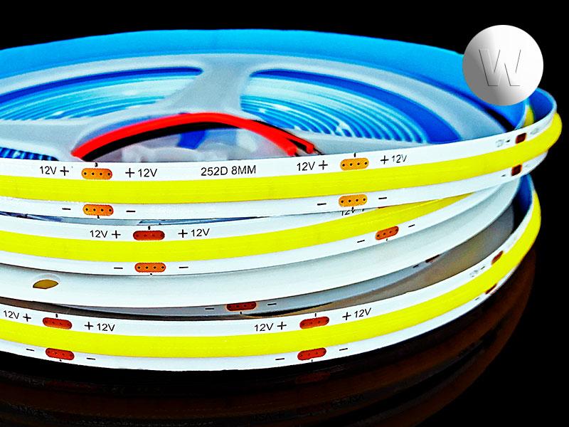 Светодиодная лента COB 280LED 8W 12V IP33 белый холодный