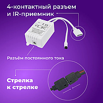 Водонепроницаемая светодиодная лента 5M RGB 3528 с блоком питания, фото 2