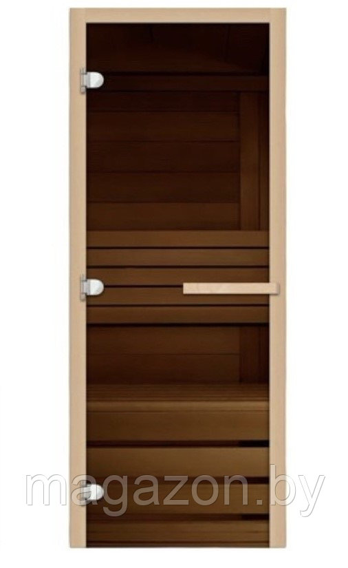 Дверь стеклянная для бани Cooper LITE 200х70 бронза 8 мм, осина - фото 8 - id-p235251564