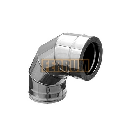 Сэндвич-колено 90° (430/0,8мм + нерж.) Ф120х200