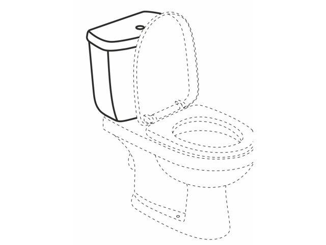 Бачок для унитаза-компакт AGIO A, AV Engineering (С арматурой)