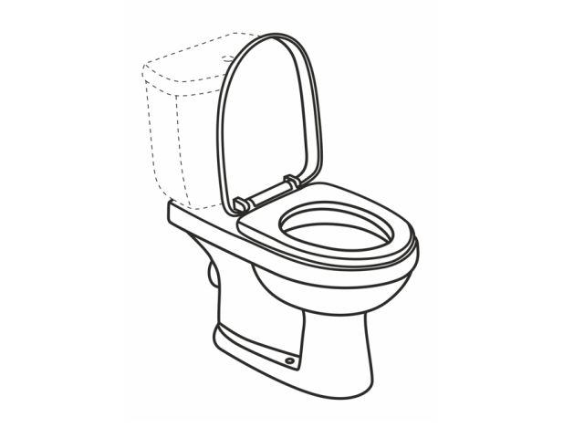 Чаша для унитаза-компакт AGIO A, AV Engineering (Прямой выпуск, с сиденьем)