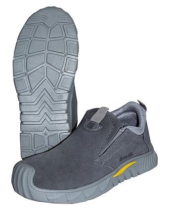 Полуботинки на резинке УНИВЕРСАЛ НИТРО, замша (серые), Нитрил, фото 2