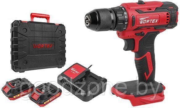 Дрель-шуруповерт Wortex BD 1820-1 Li 0329209 (с 2-мя АКБ, кейс)