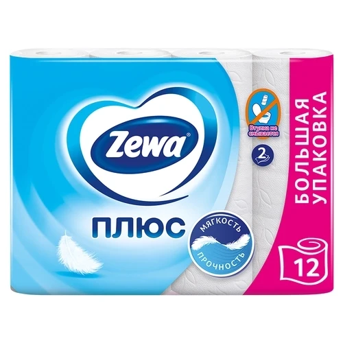 Туалетная бумага Zewa Плюс 12 шт