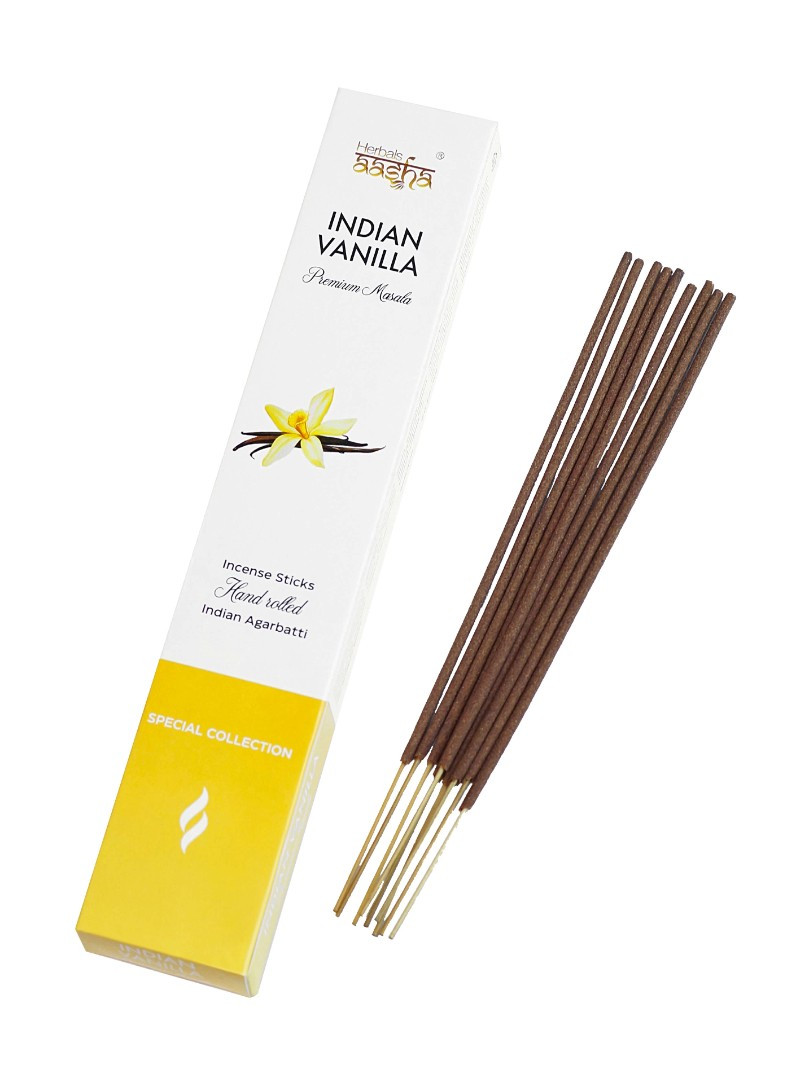 Благовония натуральные Индийская Ваниль Aasha Herbals PREMIUM MASALA 10 шт Индия