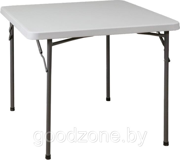 Стол AksHome складной пластиковый квадратный 86 (белый)