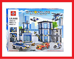 Конструктор Полицейский участок, серия CITY POLICE, 941 деталь, 6 минифигурок, LX.A468