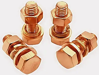 M3*16 (2 комплекта) Болт медный + гайка + шайба + Гровер., фото 3