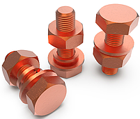 M4*25   Болт медный + гайка + шайба + Гровер., фото 5