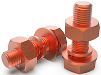 M4*25   Болт медный + гайка + шайба + Гровер., фото 6