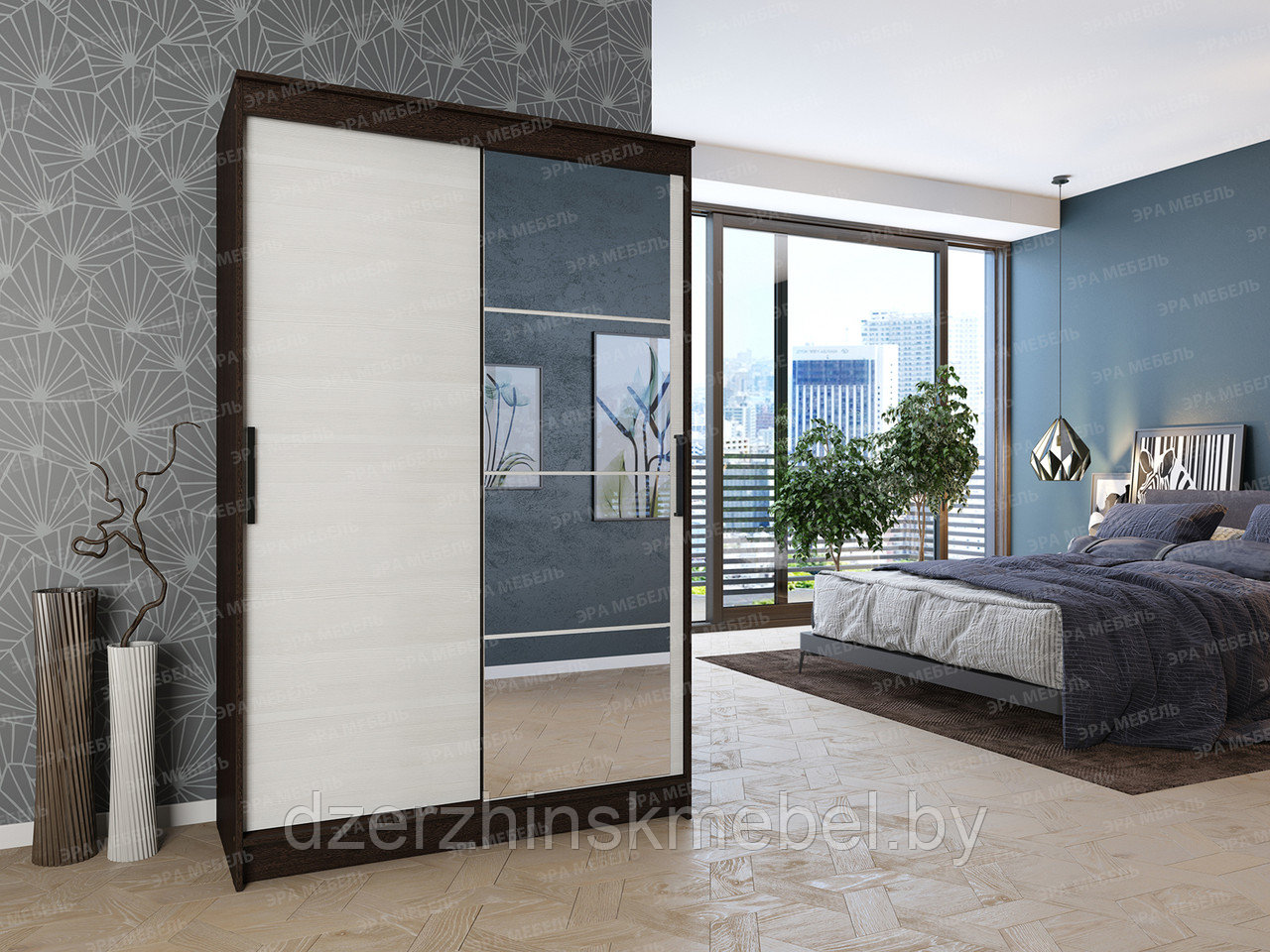 Шкаф-купе Элегант-04 венге/лоредо