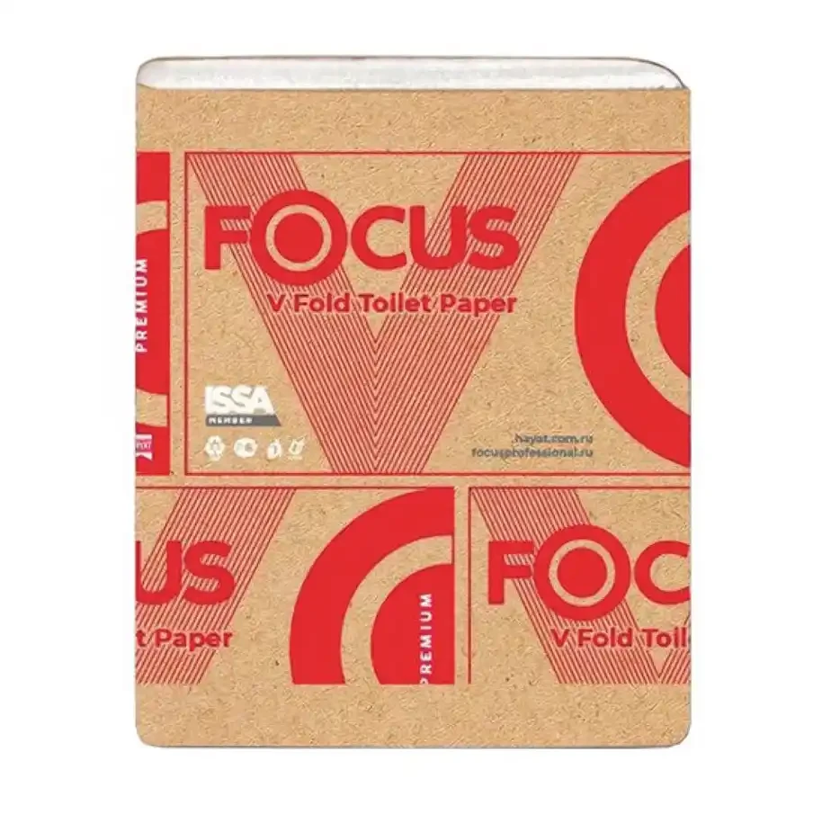 Туалетная бумага Focus Premium 5083735 V-слож. 2-х сл. 250 л белая