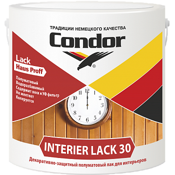 Лак ВД "Interier Lack 30" (Интерьер Лак 30), банка 0,7 л (0,7 кг)
