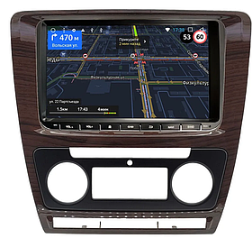Штатная магнитола Skoda Octavia A5 2004-2013 (с климатом, под дерево) на Android 10 (4G-SIM, 4/64, DSP, QLed)