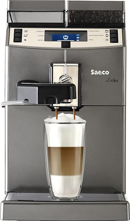 КОФЕМАШИНА СУПЕРАВТОМАТ SAECO LIRIKA ONE TOUCH CAPPUCCINO (450х215х381мм, 1,85 кВт, 220 В, 60--70 напитков/д)