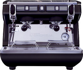 КОФЕМАШИНА РОЖКОВАЯ NUOVA SIMONELLI APPIA LIFE COMPACT 2GR S 220V ВЫСОКАЯ ГРУППА ПОЛУАВТОМАТ ЧЕРНАЯ