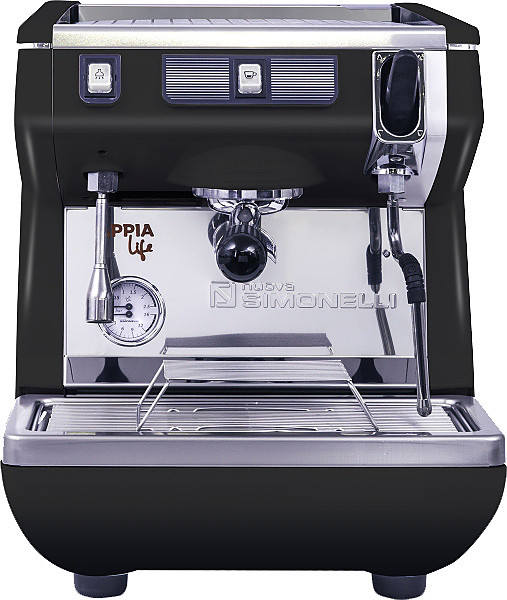 КОФЕМАШИНА РОЖКОВАЯ NUOVA SIMONELLI APPIA LIFE 1GR S 220V ВЫС.ГР. ПОЛУАВТОМАТ ЧЕРНАЯ