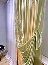 Комплект на люверсах - вуаль+ микро вуаль с эффектом жан-жан. Белая+оливковая, фото 4