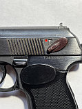 Пневматический пистолет Макарова МР 654К-32 с дутой ствольной задержкой и красным предохранителем., фото 5