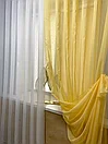 Комплект на люверсах - вуаль. Белая+желтая, фото 4