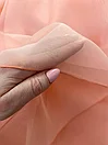 Комплект на люверсах - вуаль. Белая+персиковая, фото 4