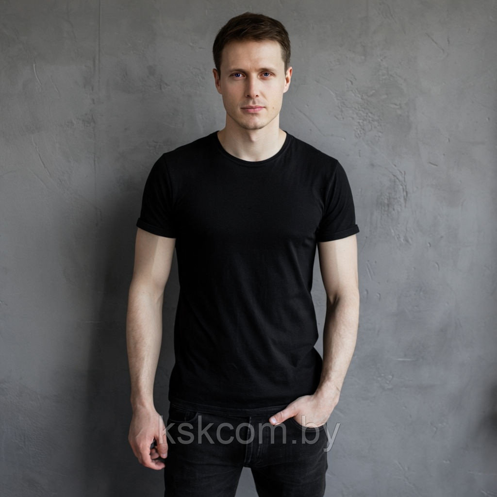 ABRATEX футболка.Размер 66 (8XL) . Футболка ХЛОПОК 100%, 180г/м. Черная.