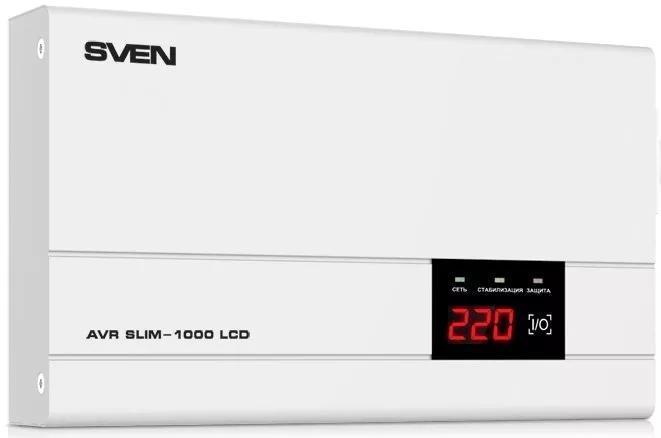 Стабилизатор напряжения SVEN AVR SLIM-1000 LCD