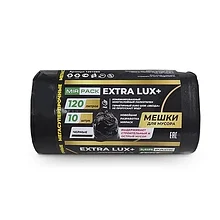 Мешки для мусора MirPack EXTRA LUX+ ПВД 120 л, 10 шт, 60 мкм