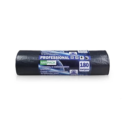 Мешки для мусора Mirpack ПВД Professional 180 л 30 мкм 10 шт