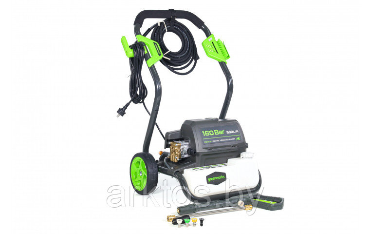 Мойка высокого давления Greenworks GPWG8II 160 бар, 500 л/час