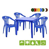 Пластиковая мебель Комфорт 5 с квадратным столом