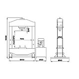 Пресс 50 т. c электроприводом KraftWell арт. KRWPR50E, фото 2
