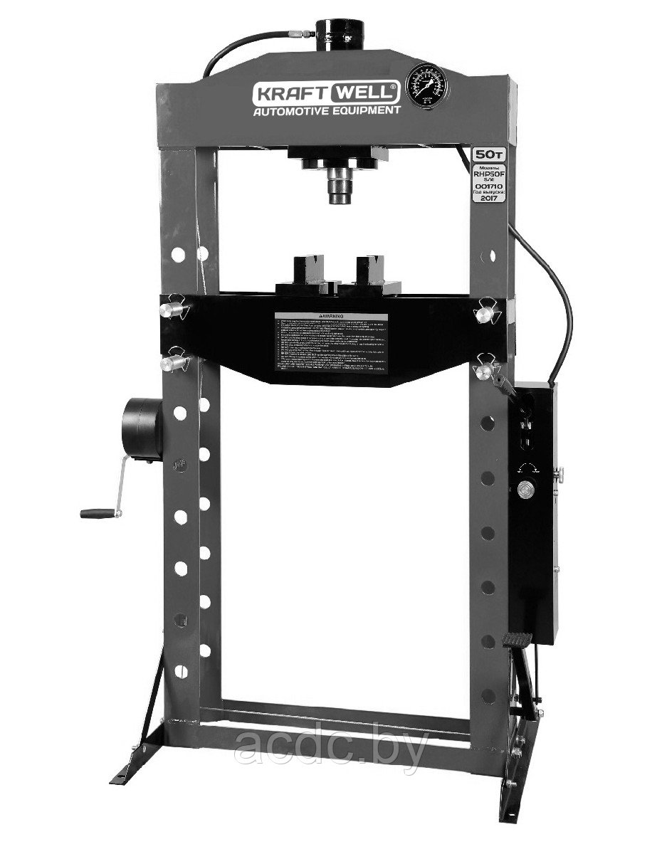 Пресс 50 т. с ручным и ножным приводом KraftWell арт. KRWPR50F