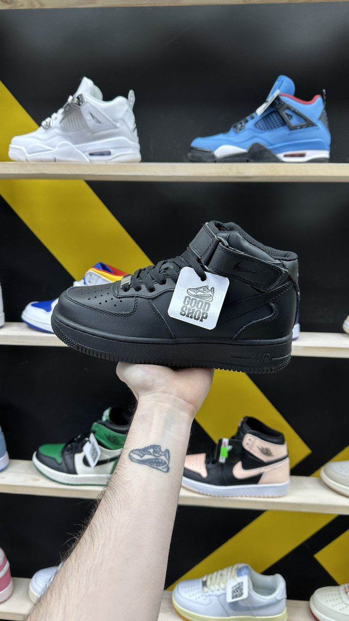 Кроссовки Z Nike Air Force 1 All Black MID