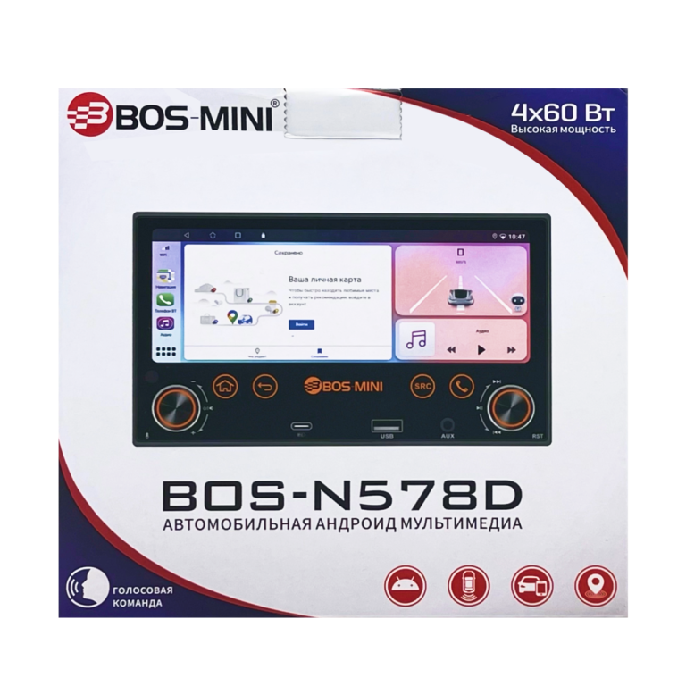 Магнитола android (1din) BOS-MINI N578D 4+64