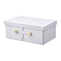 IKEA/ СПИННРОКК ящик с отделениями, белый, 25x16x10 см