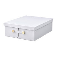 IKEA/ СПИННРОКК ящик с отделениями, белый, 32x25x10 см