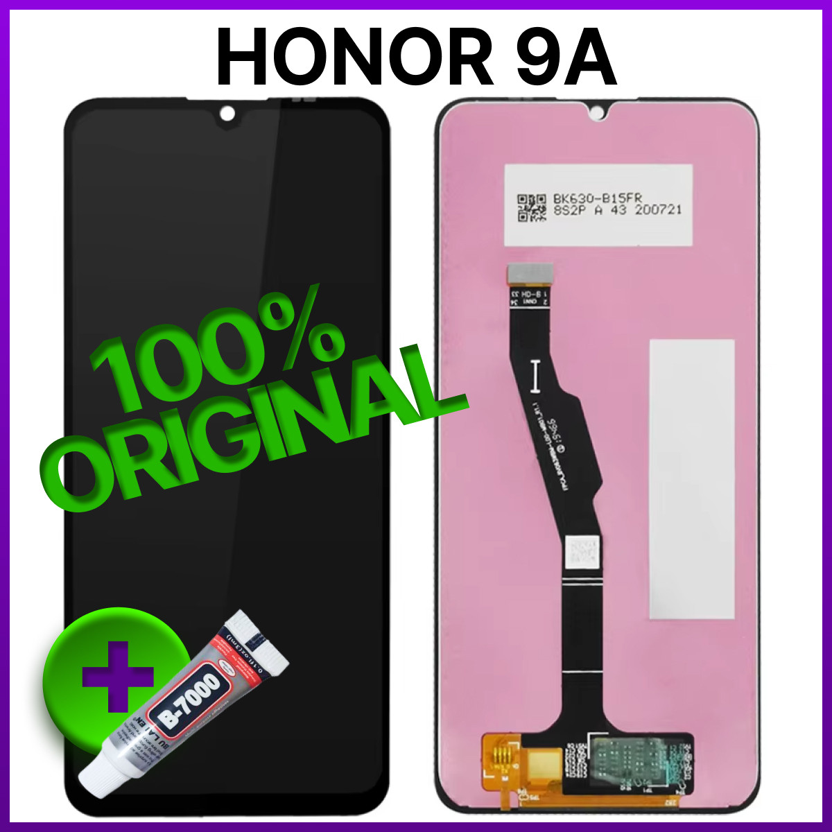 Экран Huawei Honor 9A Original 100% (MOA-LX9N) c тачскрином, черный