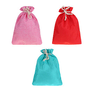 Мешок подарочный, полиэстер, 17x23 см, 3 цвета 207-053