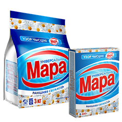 Средство моющее синтетическое порошкообразное Мара  Узор Чыстини Автомат, 400 гр, РБ/18