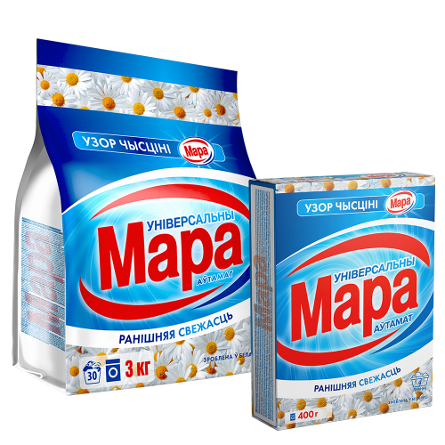 Средство моющее синтетическое порошкообразное Мара Узор Чыстини Автомат, 3 кг, РБ/5