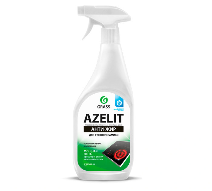 Средство чистящее д/плит, духовок, грилей Azelit АНТИЖИР,GRASS, c тригером 600мл, 8 шт/кор