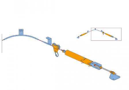 PEREPRAVA 2 FHL40 Горизонтальная гибкая анкерная линия PEREPRAVA 2 для работы на подкрановых путях