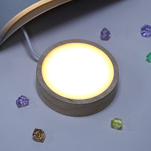 Светильник LED, 8x2 см, каучуковое дерево, пластик, 695-081