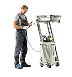 Установка для слива и откачки масла/антифриза с пантографной ванной, мобильная KraftWell арт. KRW1835, фото 4