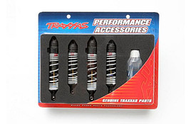 Traxxas Big Bore shocks (hard-anodized & PTFE-coated T6 aluminum) (assembled with TiN shafts and springs