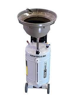 Установка для слива масла/антифриза с круглой подъемной ванной, мобильная KraftWell арт. KRW1803.80